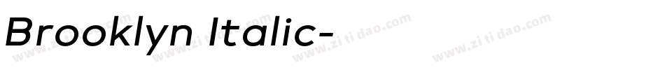 Brooklyn Italic字体转换